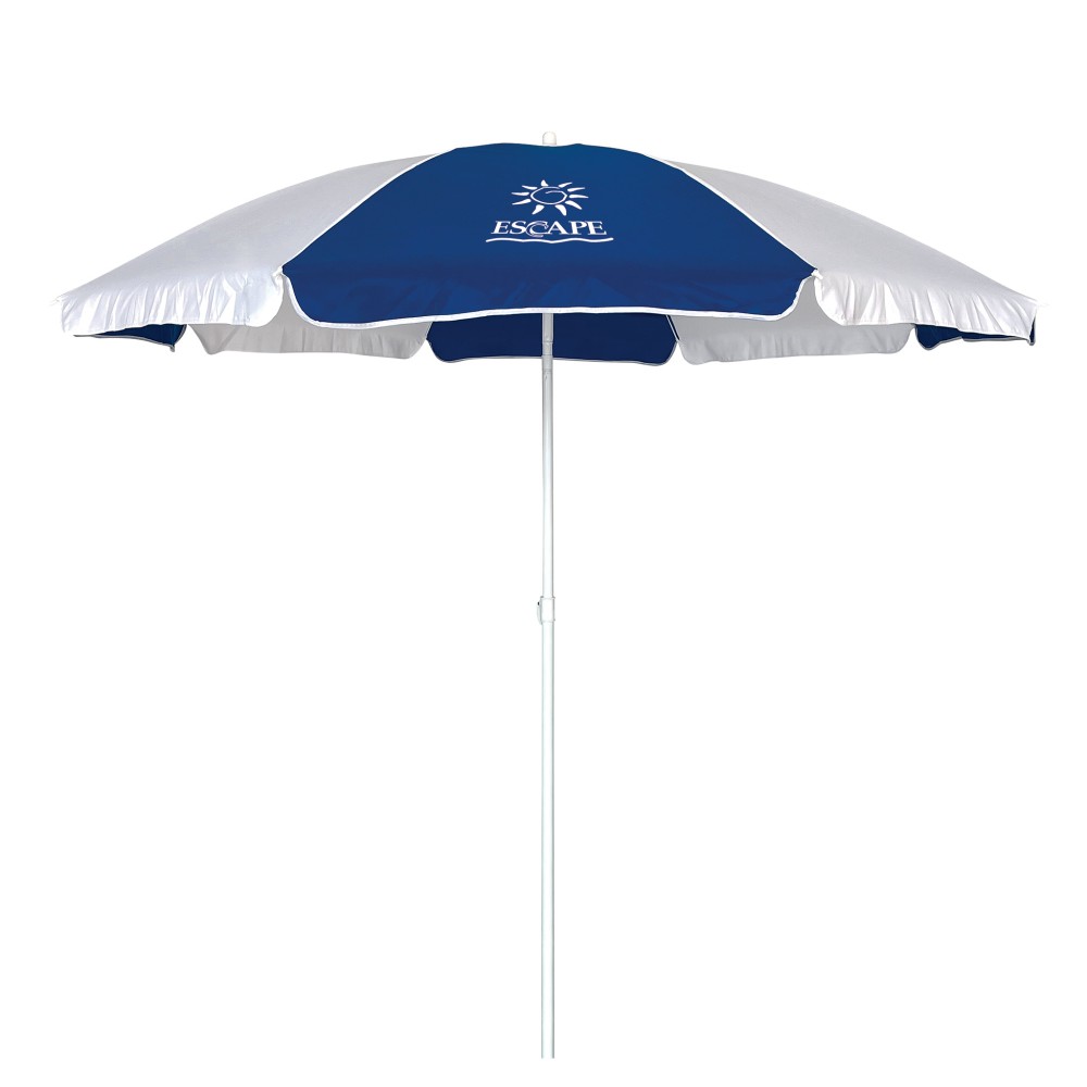 Ομπρέλα Παραλίας 2m 180gsm 8 Ακτίνες 4mm Μπλε/Λευκή