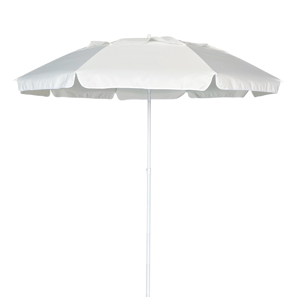 Ομπρέλα Παραλίας 2m 8 Ακτίνες Λευκή