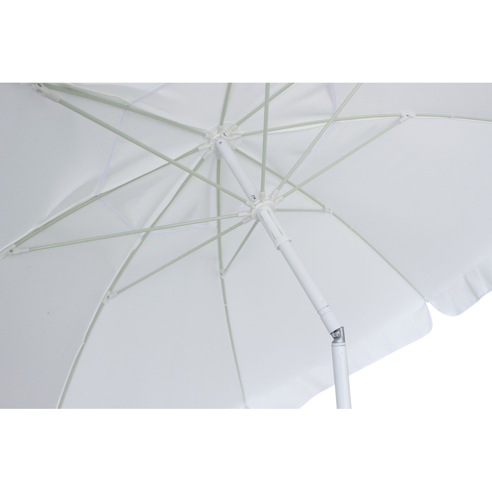 Ομπρέλα Παραλίας 2m 8 Ακτίνες Λευκή