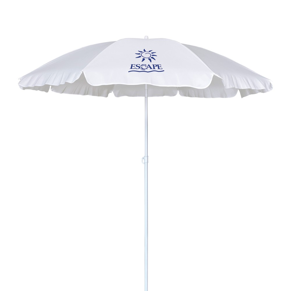 Ομπρέλα Παραλίας 2m 180gsm 8 Ακτίνες 4mm Λευκή