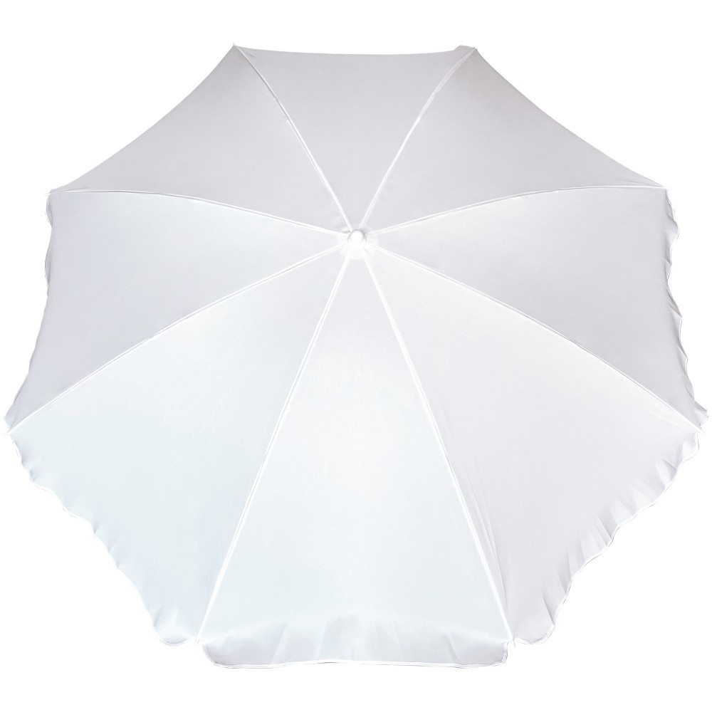 Ομπρέλα Παραλίας 2m 180gsm 8 Ακτίνες 4mm Λευκή