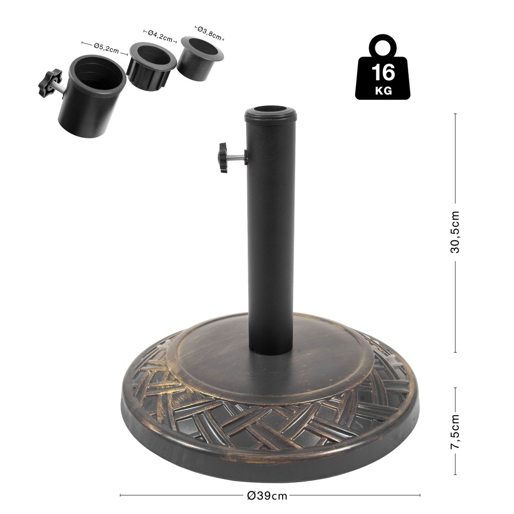 Βάση Ομπρέλας Στρογγυλή Τσιμεντένια 16Kg