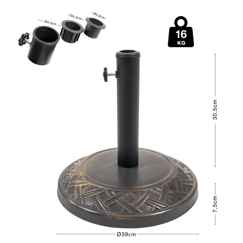 Βάση Ομπρέλας Στρογγυλή Τσιμεντένια 16Kg