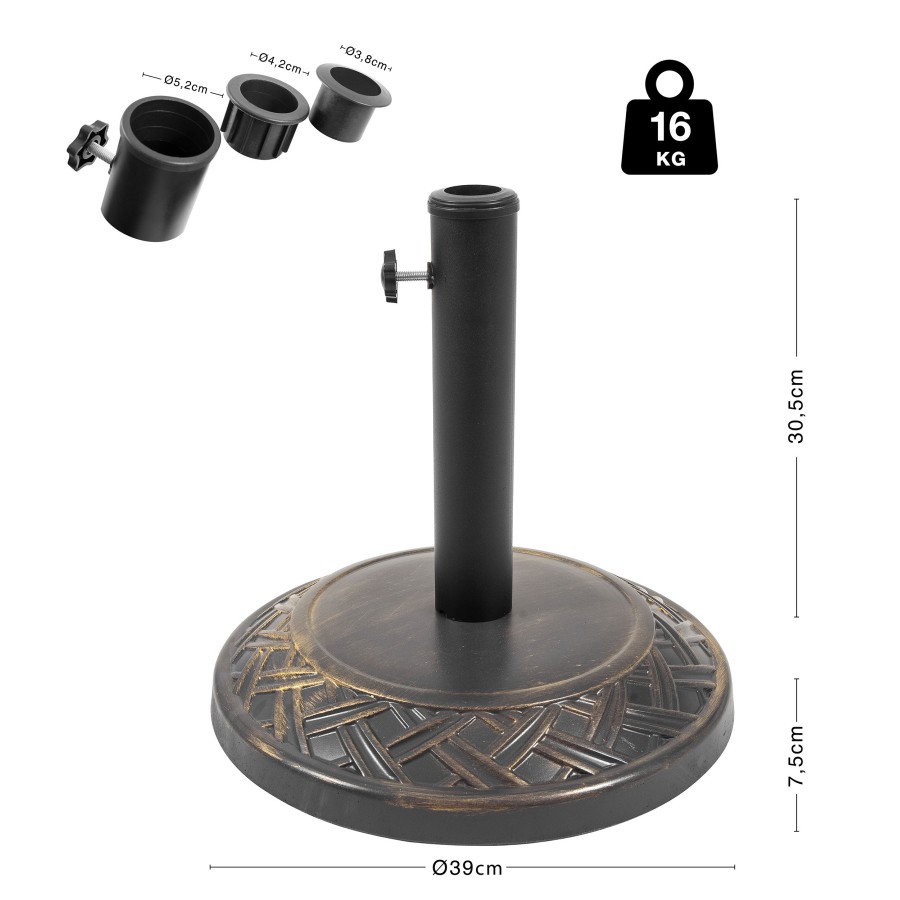 Βάση Ομπρέλας Στρογγυλή Τσιμεντένια 16Kg