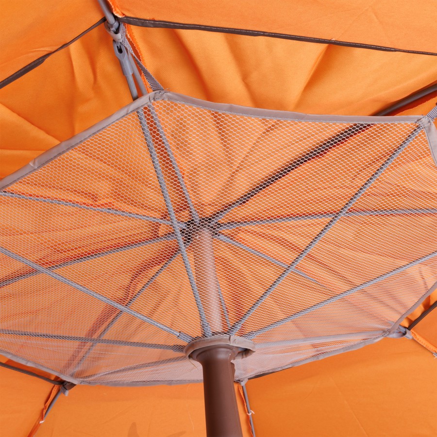 Ομπρέλα Παραλίας Αλουμινίου Escape 2m PE 180gsm UPF 50+Πορτοκαλί