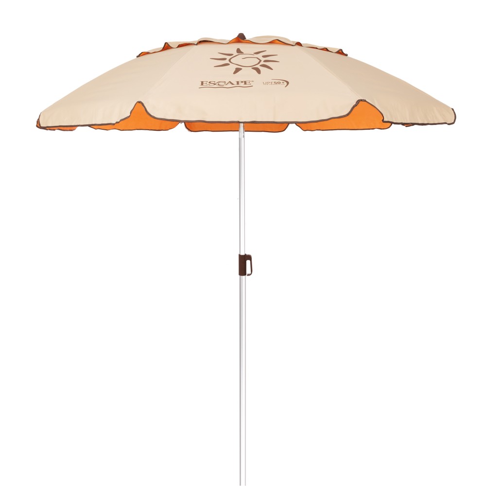 Ομπρέλα Παραλίας Αλουμινίου Escape 2m PE 180gsm UPF 50+Πορτοκαλί