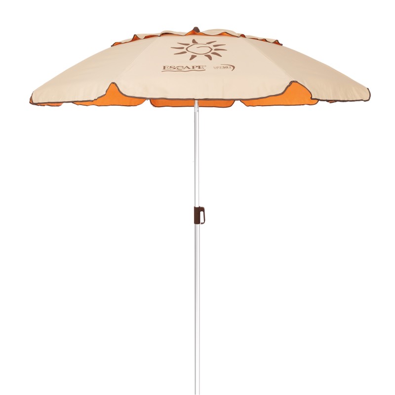 Ομπρέλα Παραλίας Αλουμινίου Escape 2m PE 180gsm UPF 50+Πορτοκαλί