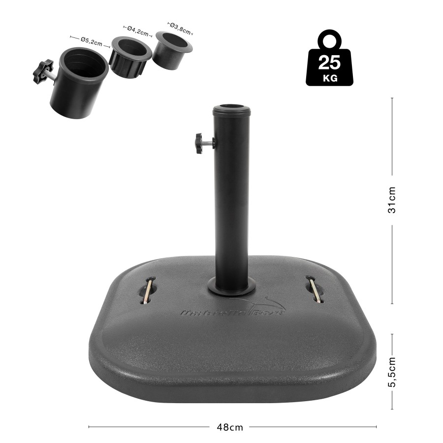 Βάση Ομπρέλας Τετράγωνη Τσιμεντένια 25Kg