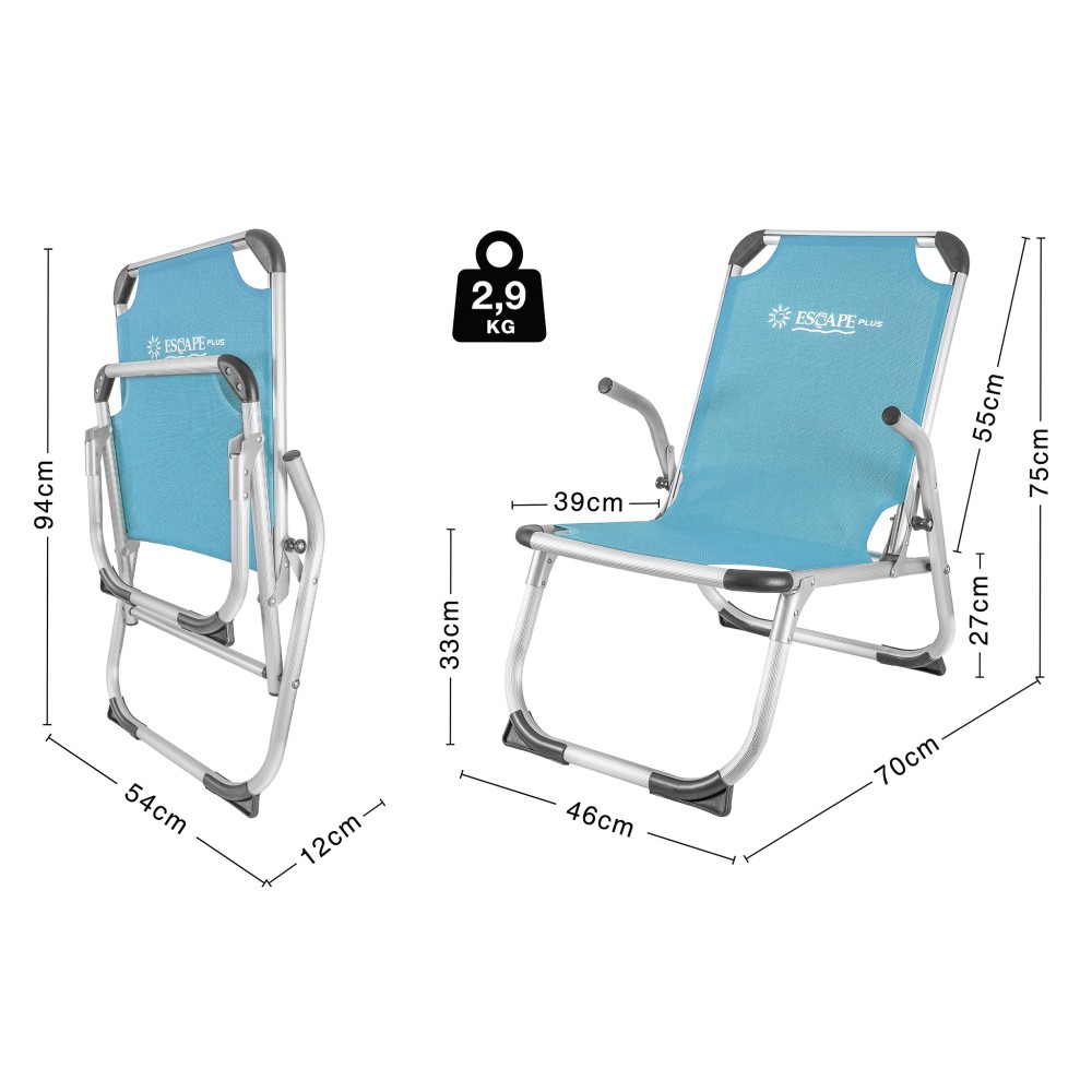 Καρεκλάκι Παραλίας ESCAPE Plus Πετρόλ
