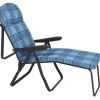 Πολυθρόνα 7 Θέσεων Μαύρου Σκελετού Μπλε Καρό Μαξιλάρι