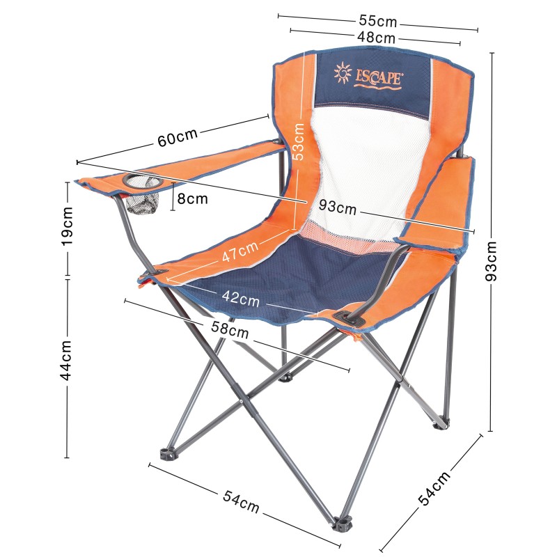 Καρέκλα Σπαστή Escape Πορτοκαλί/Μπλε