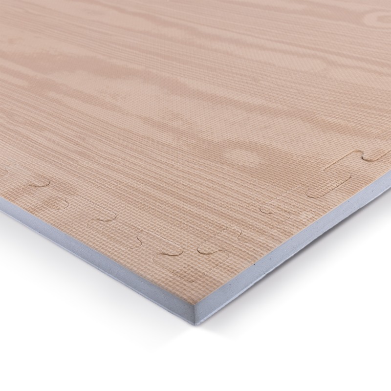 Δάπεδο Προστασίας Puzzle EVA 100x100x2 cm – Ξύλο / Γκρι