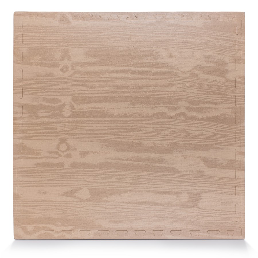 Δάπεδο Προστασίας Puzzle EVA 100x100x2,5 cm – Ξύλο / Μαύρο