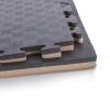 Δάπεδο Προστασίας Puzzle EVA 100x100x2,5 cm – Ξύλο / Μαύρο