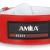 Ζώνη Άρσης Βαρών AMILA Δερμάτινη Κόκκινη Γ΄ Quality S