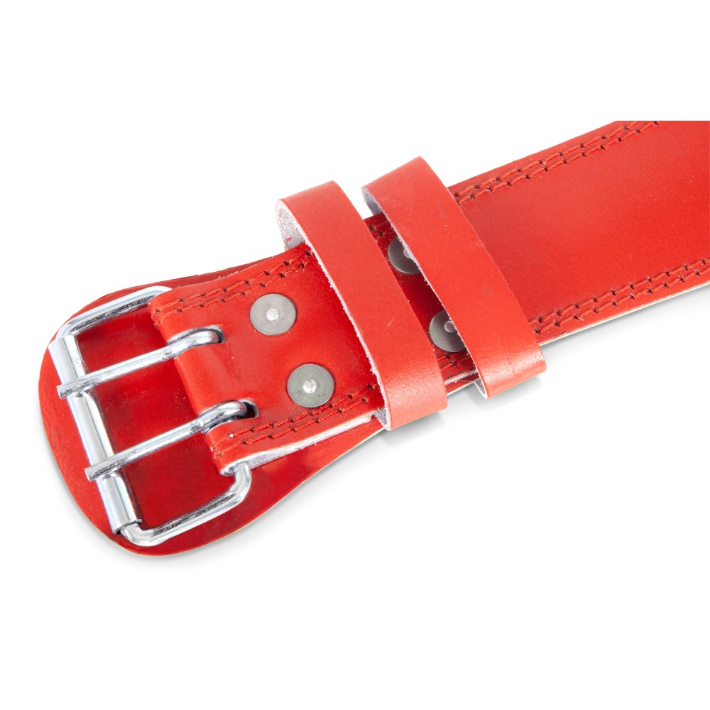 Ζώνη Άρσης Βαρών AMILA Δερμάτινη Κόκκινη Γ΄ Quality M