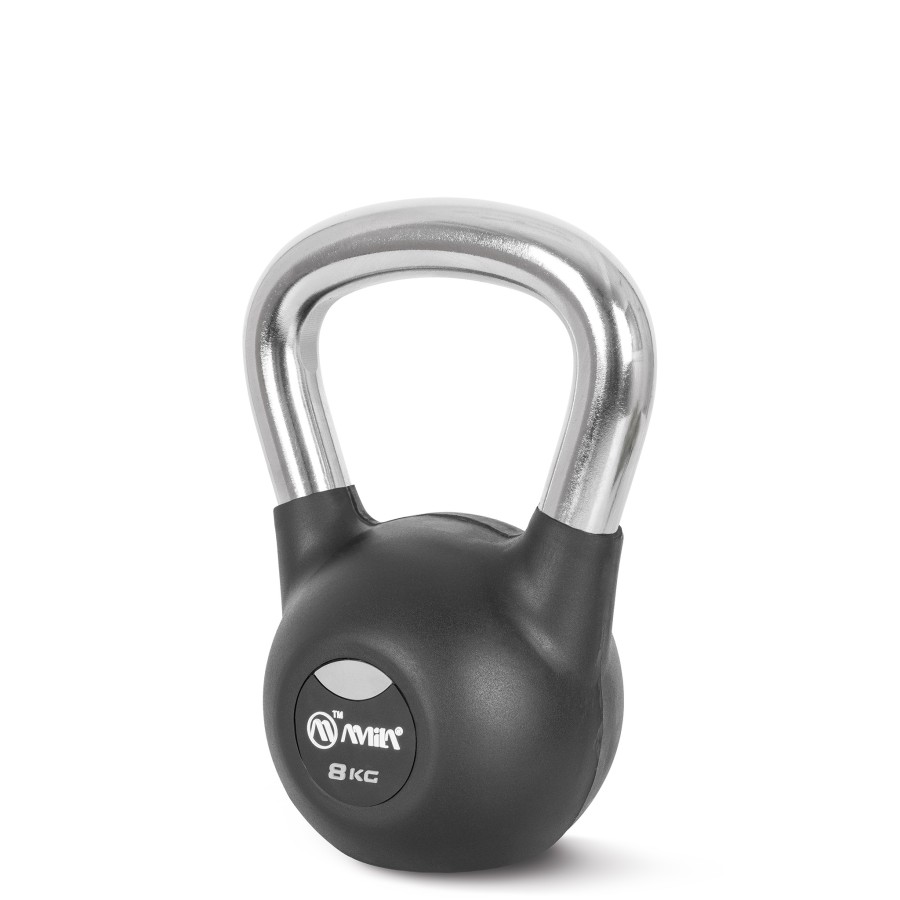 AMILA Kettlebell Rubber Cover Cr Handle 8kg