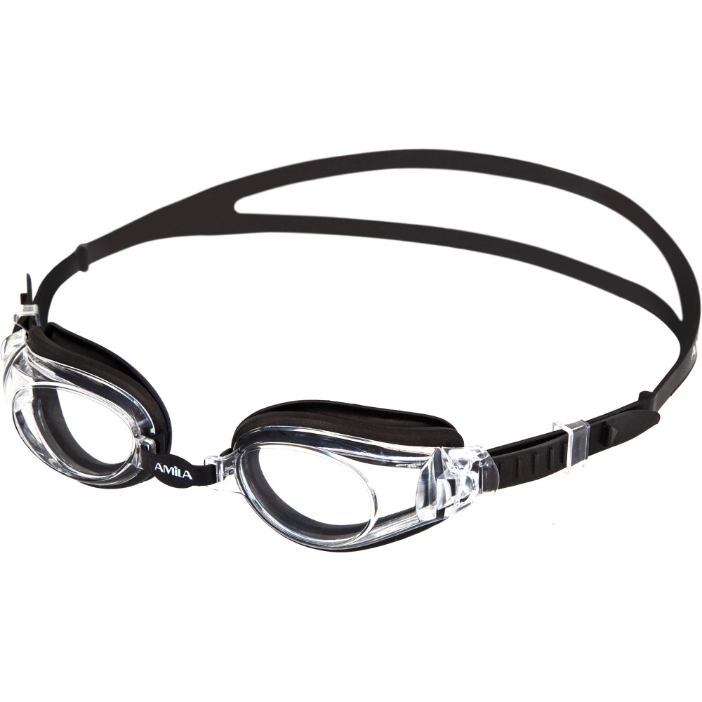 Γυαλιά Κολύμβησης AMILA KOR-60AF Μαύρα - Διάφανοι Φακοί