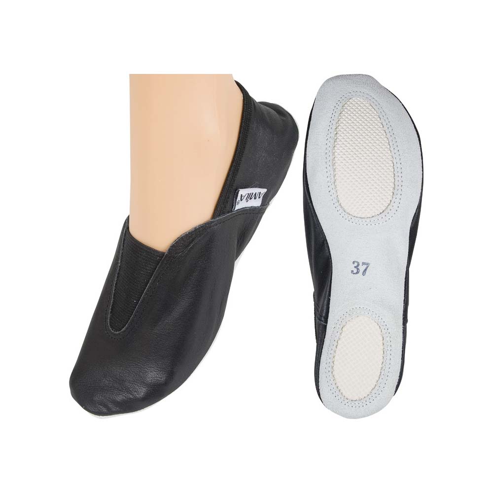 Παπούτσια Ενόργανης Γυμναστικής Δερμάτινα Μαύρα, Νο39