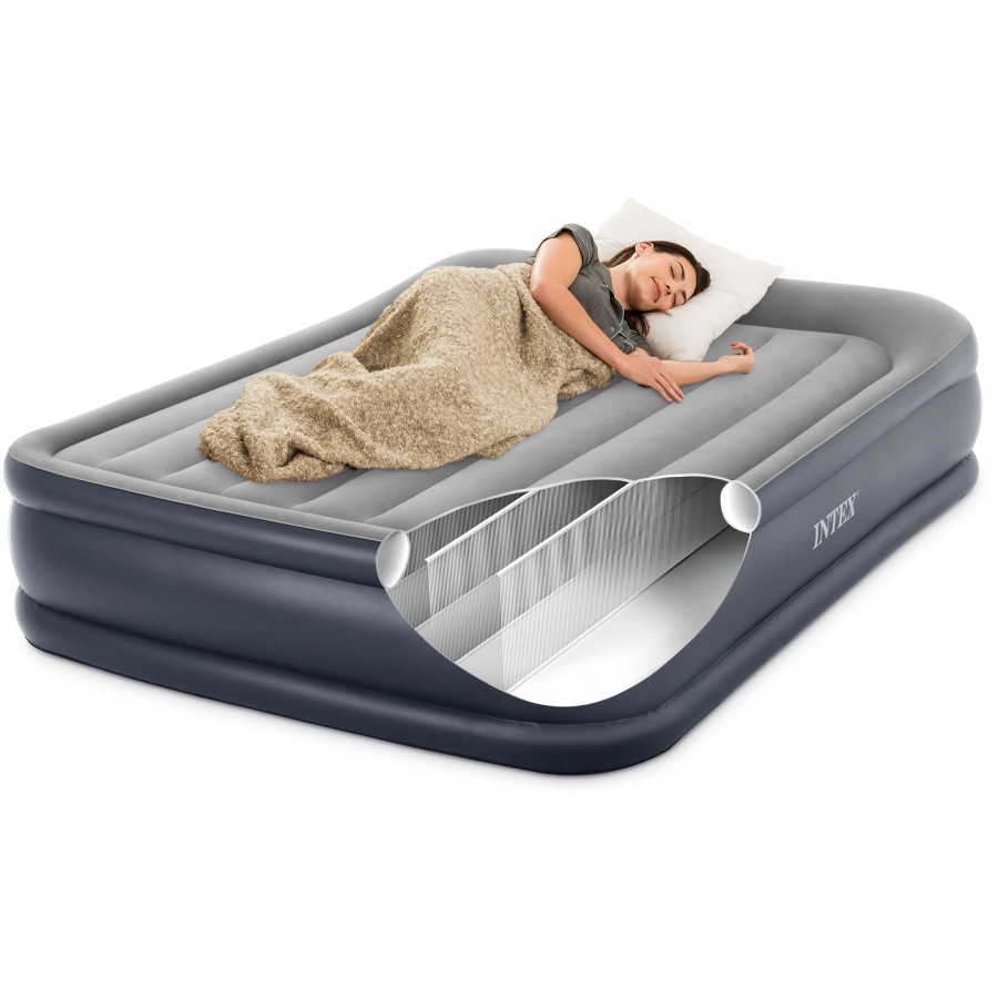 Φουσκωτό Στρώμα Ύπνου Intex Deluxe Pillow Rest Raised Queen