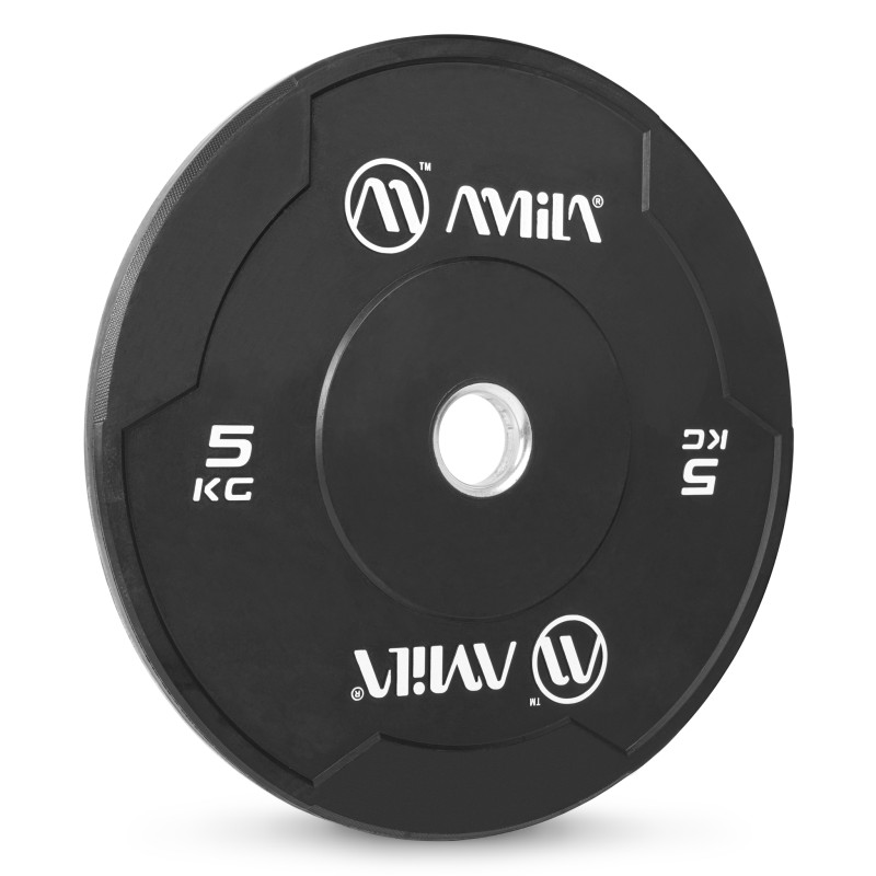 Δίσκος AMILA Black W Bumper Slim 50mm 5Kg