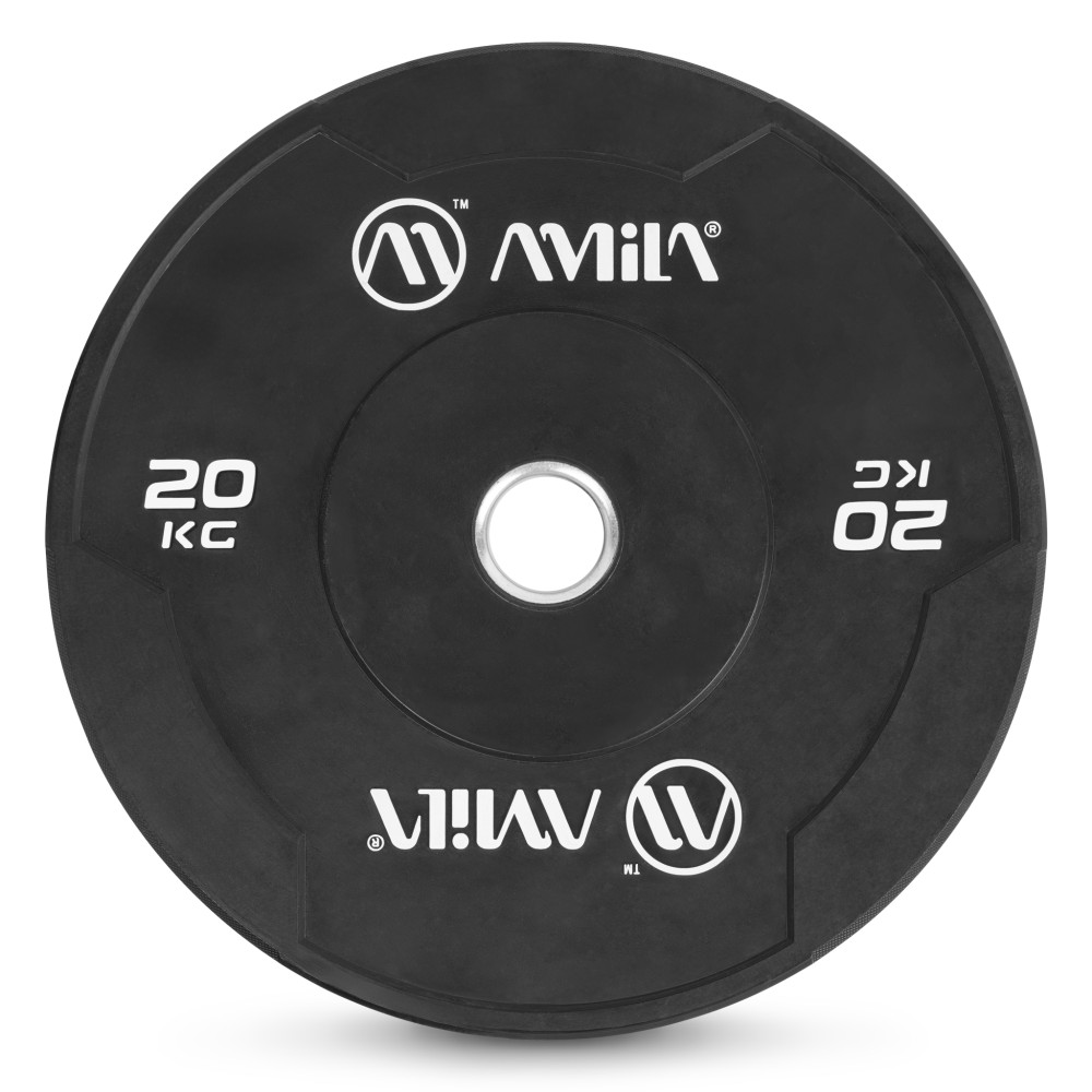 Δίσκος AMILA Black W Bumper Slim 50mm 20Kg