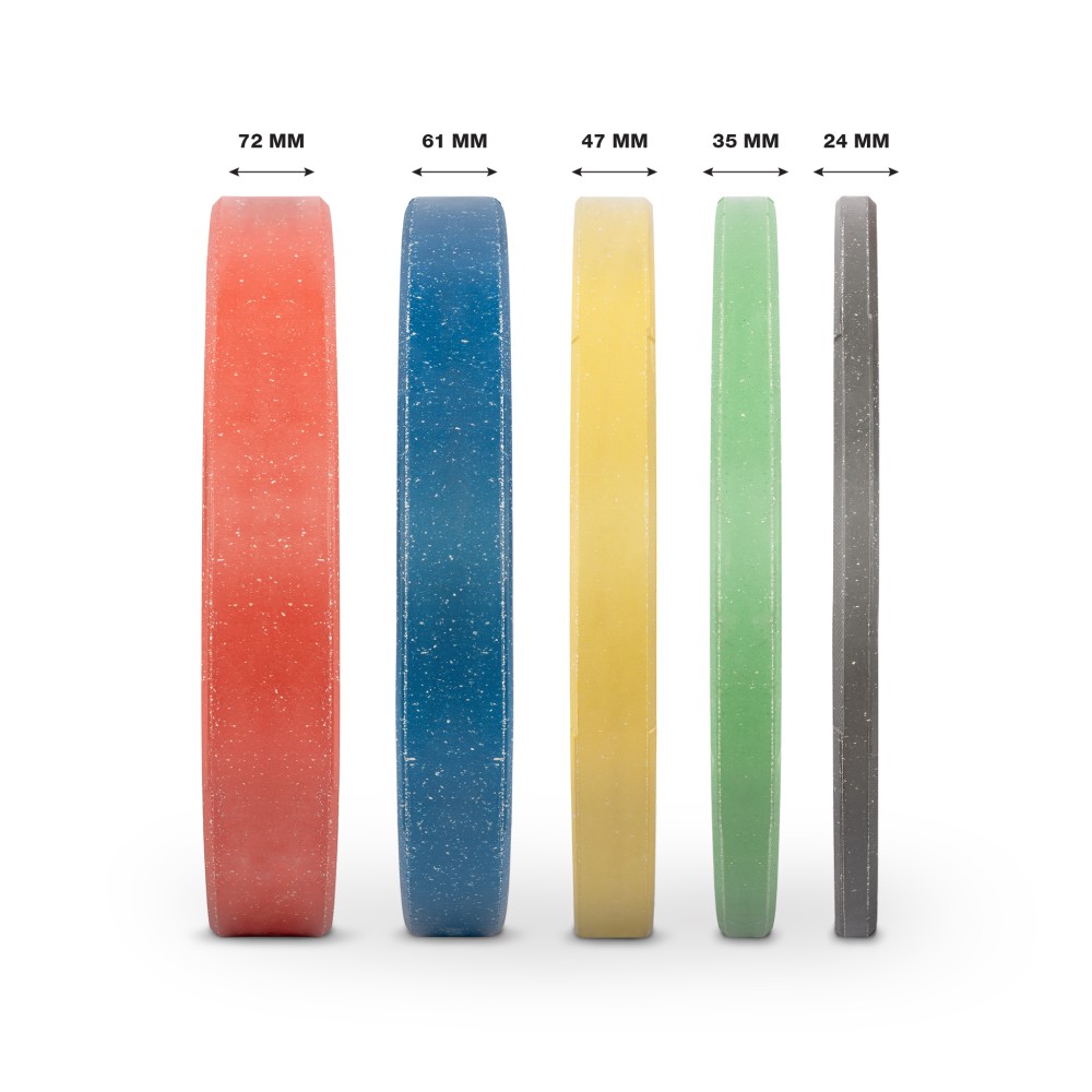 Δίσκος Color Bumper Plate Slim 50 mm 20 kg – Μπλε