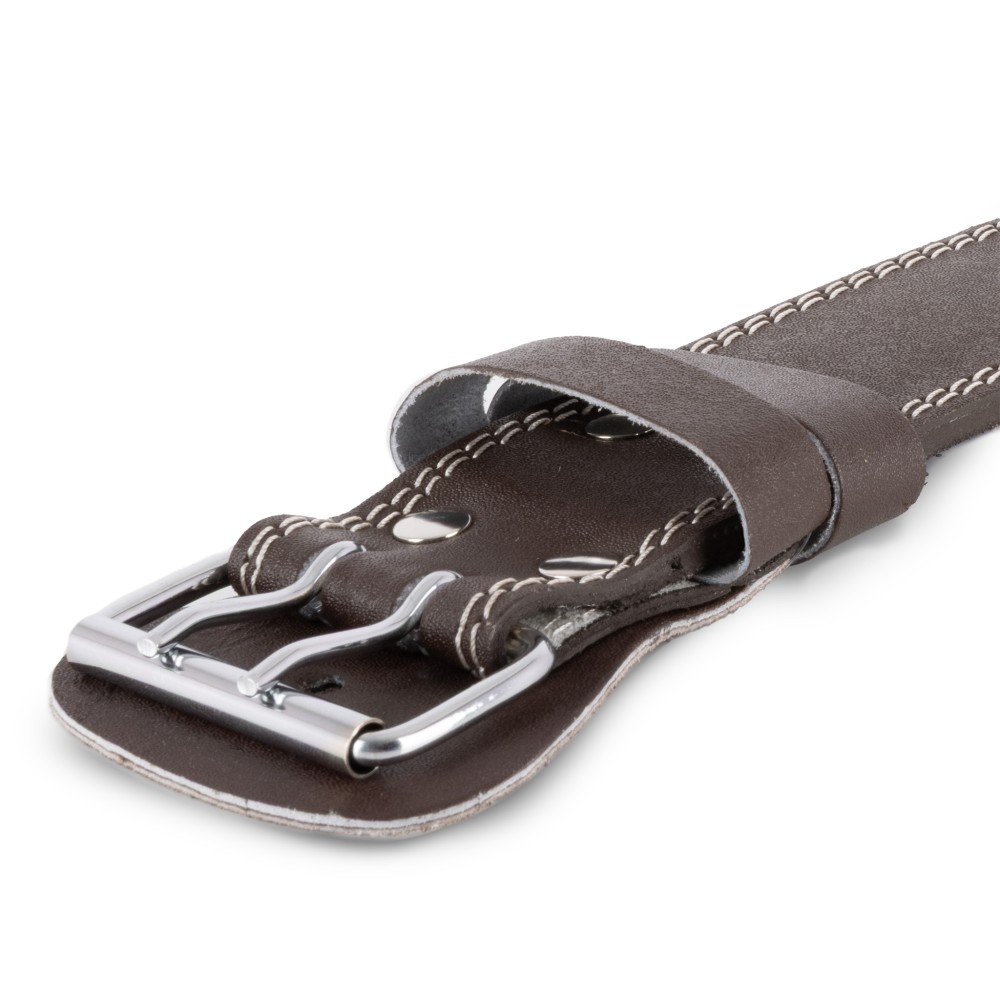 Ζώνη Άρσης Βαρών AMILA Δερμάτινη Καφέ C Quality S