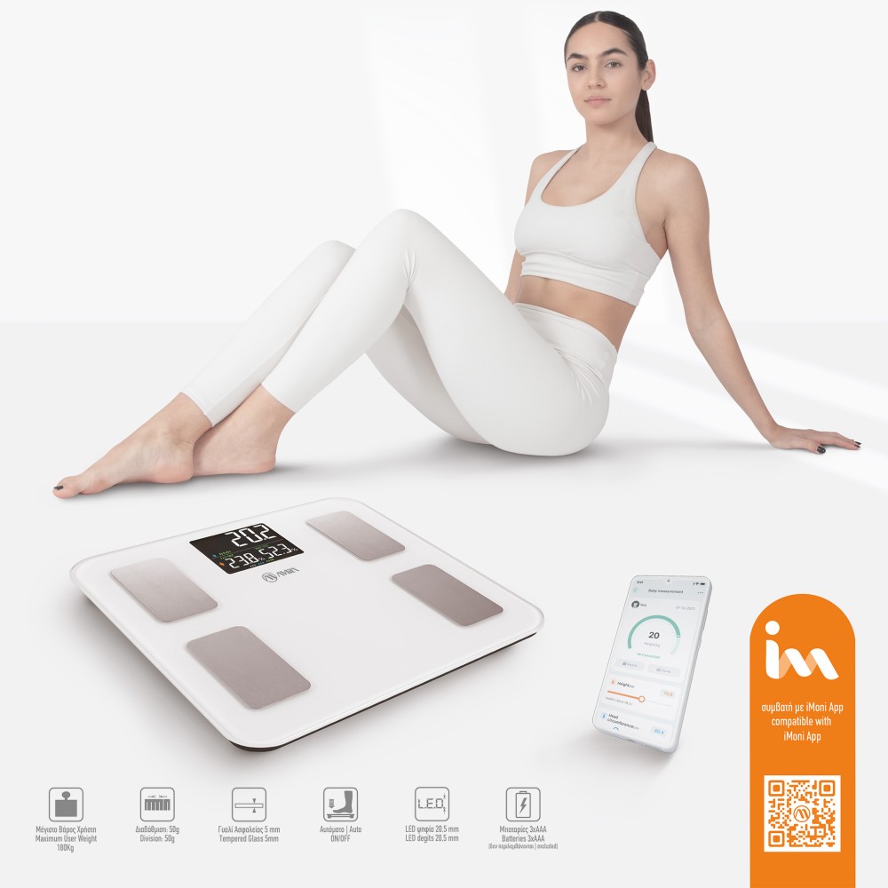 Ζυγαρία Smart με Λιπομέτρηση AMILA FITBODY 5