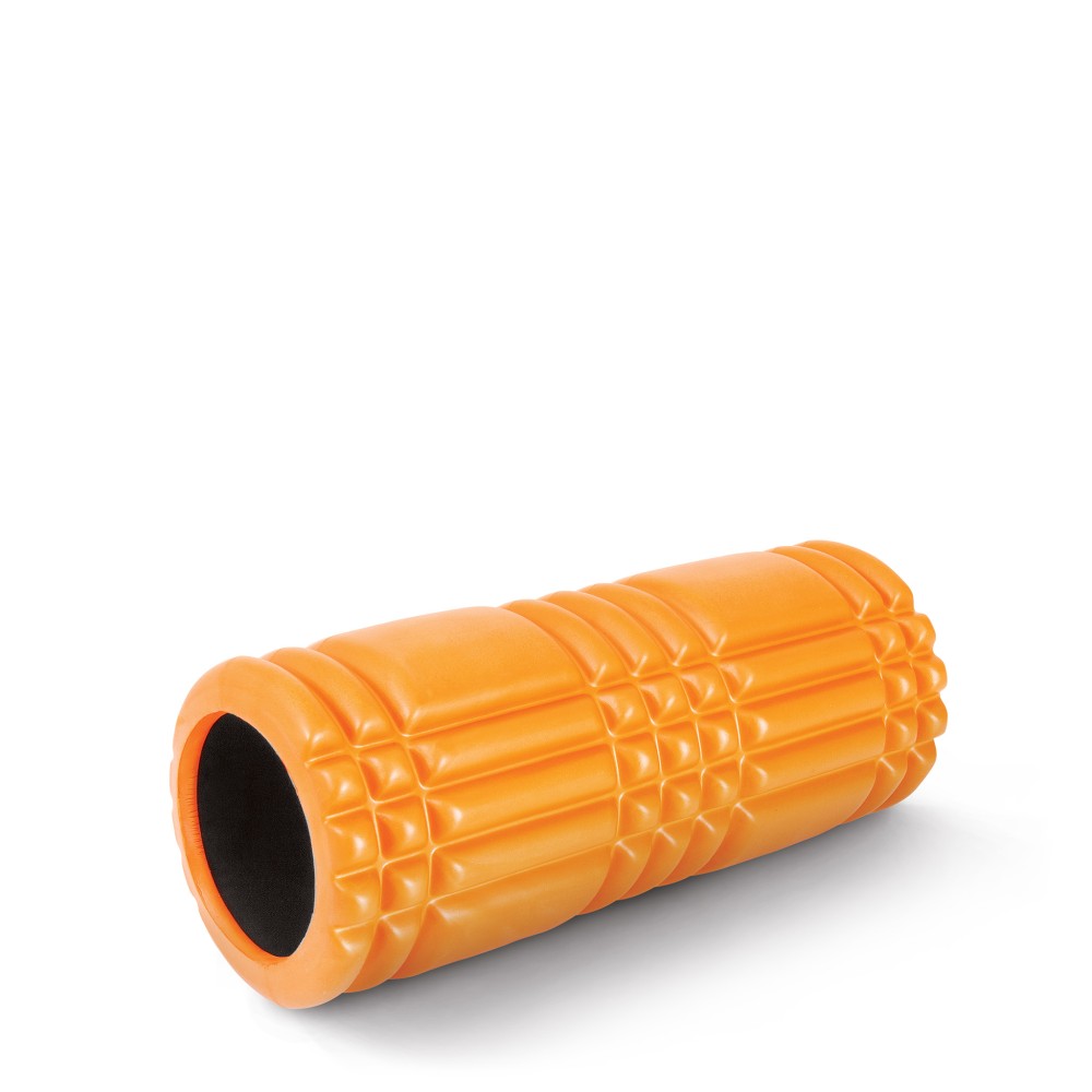AMILA Foam Roller Plexus Φ14x33cm Πορτοκαλί/Μαύρο