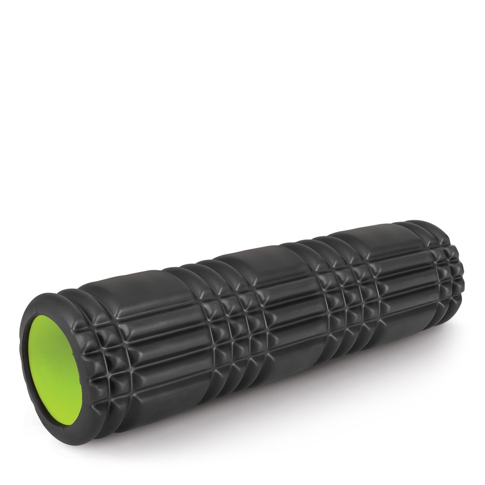 AMILA Foam Roller Plexus 45 Φ14x45cm Μαύρο/Λάιμ