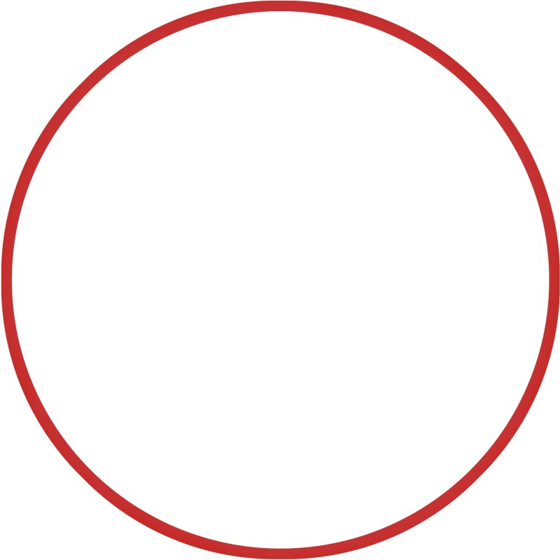 Χούλα Χουπ HQ 80cm - Φ19mm - 330gr, Κόκκινο