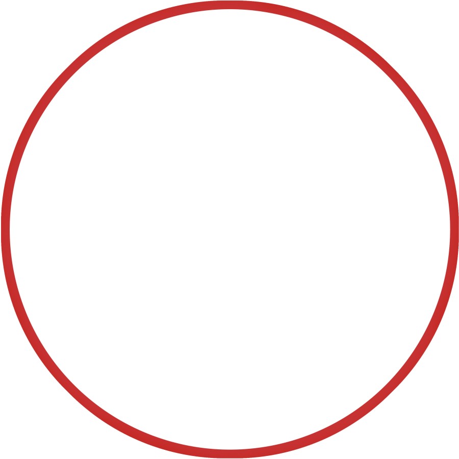 Χούλα Χουπ HQ 80cm - Φ19mm - 330gr, Κόκκινο