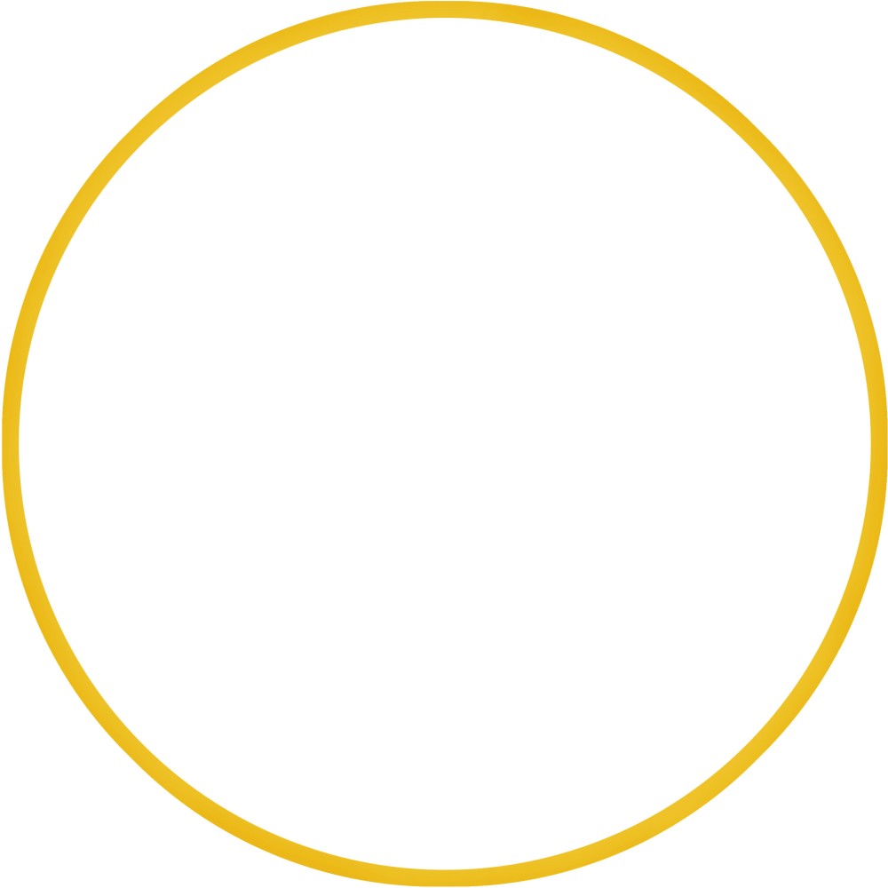 Χούλα Χουπ HQ 80cm - Φ19mm - 330gr, Κίτρινο