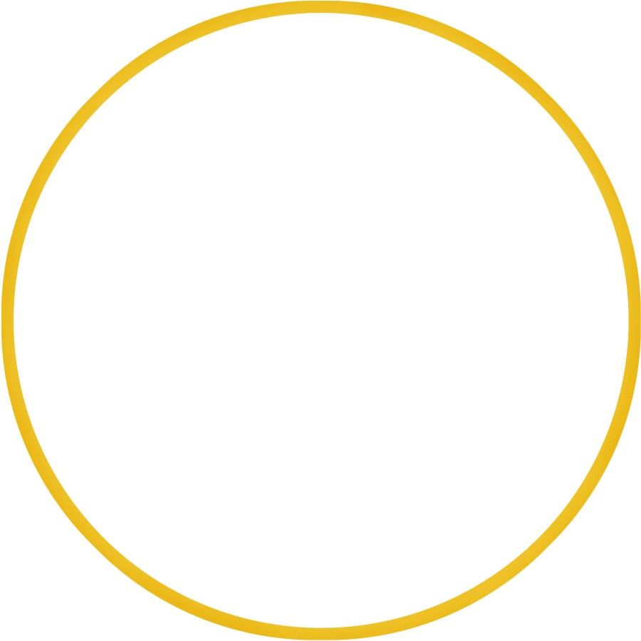 Χούλα Χουπ HQ 80cm - Φ19mm - 330gr, Κίτρινο