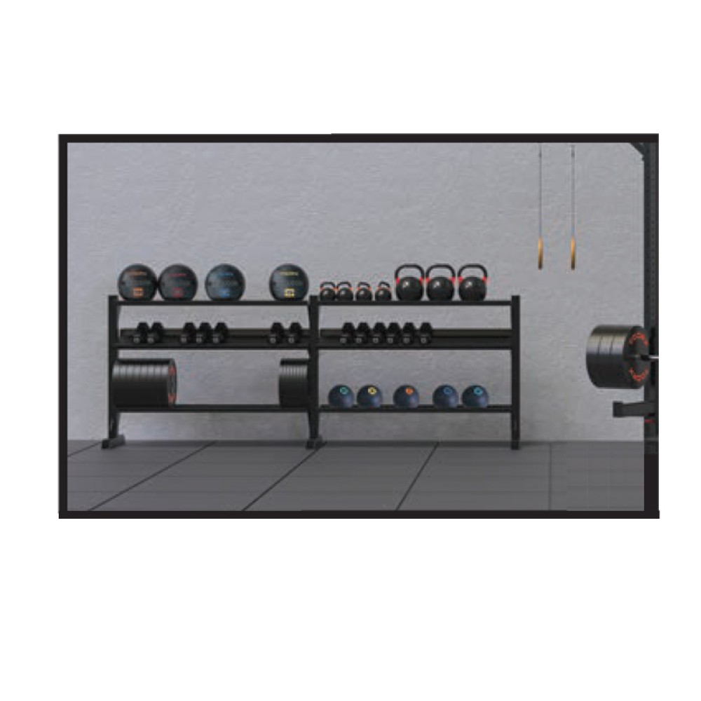 STAND (RB-3R168) ALONE RACK with 3 shelves 183 cm Toorx