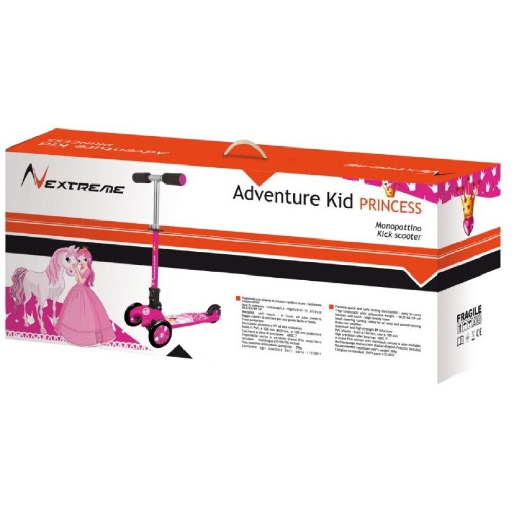 ADVENTURE KID PRINCESS fuchsia 3 weels scooter
