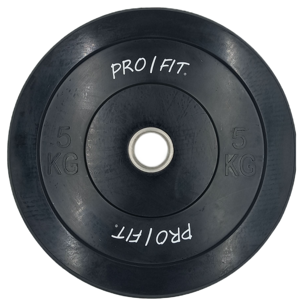 Ζευγάρι Black Bumper Plates 5kg Pro-Fit