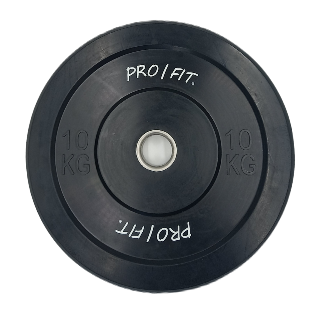 Ζευγάρι Black Bumper Plates 10kg Pro-Fit