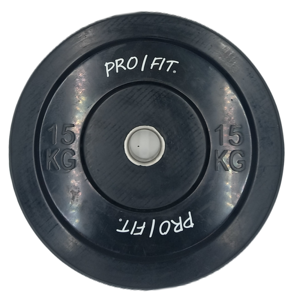 Ζευγάρι Black Bumper Plates 15kg Pro-Fit