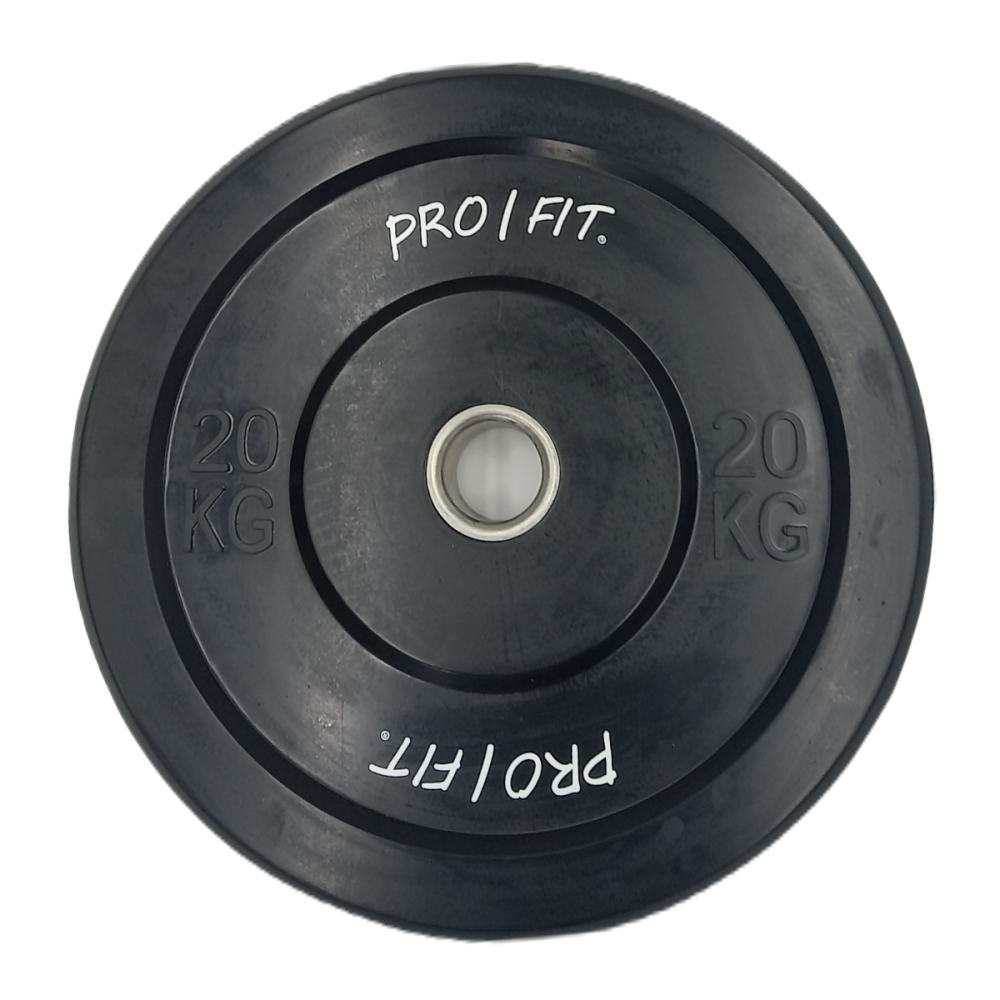 Ζευγάρι Black Bumper Plates 20kg Pro-Fit