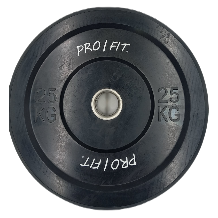 Ζευγάρι Black Bumper Plates 25kg Pro-Fit