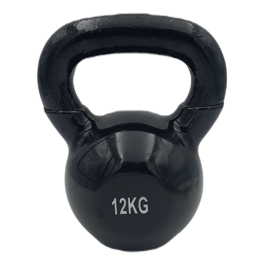 Kettlebell Βινυλίου Μαύρο 12kg Pro-Fit