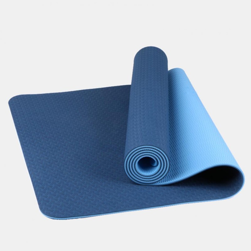 TPE Double Layer Yoga Mat Blue 0.6cm Pro-Fit