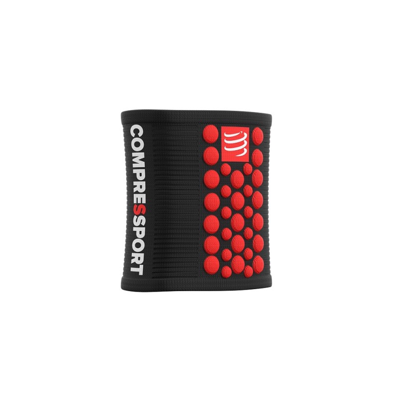 COMPRESSPORT WRIST BAND (ΜΑΥΡΟ ΚΟΚΚΙΝΟ)