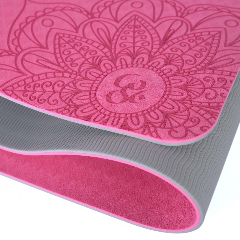 TWO-TONE T.P.E. YOGA MAT FUCHSIA