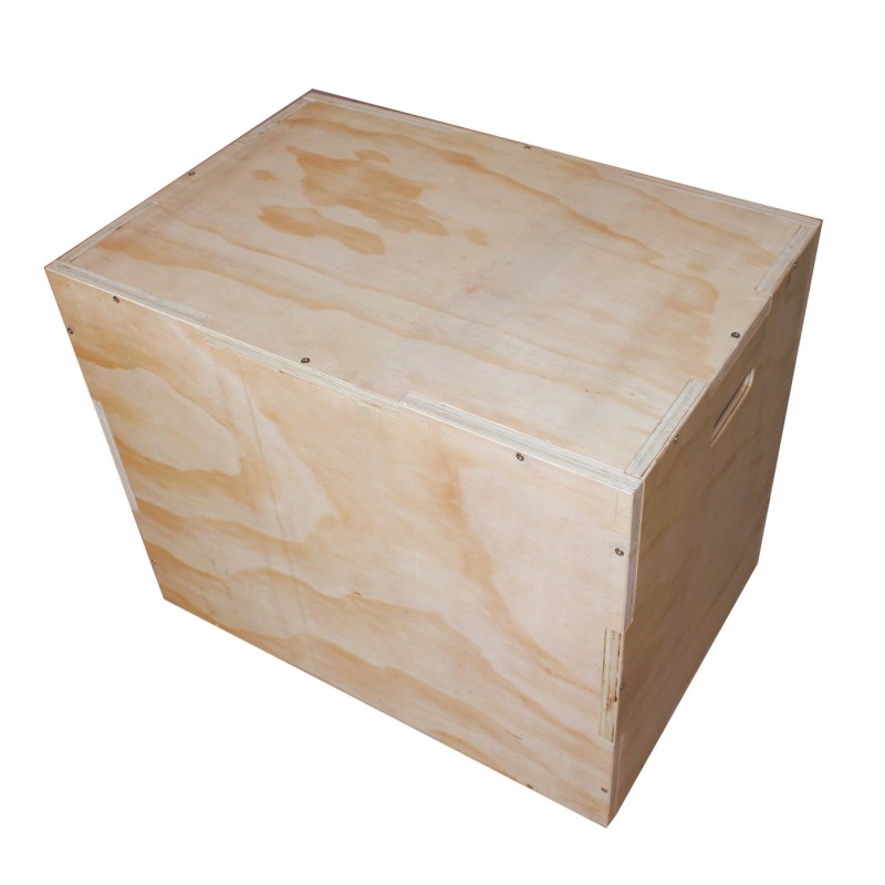 WOODEN PLYO BOX NATURAL WOOD 51*61*76cm