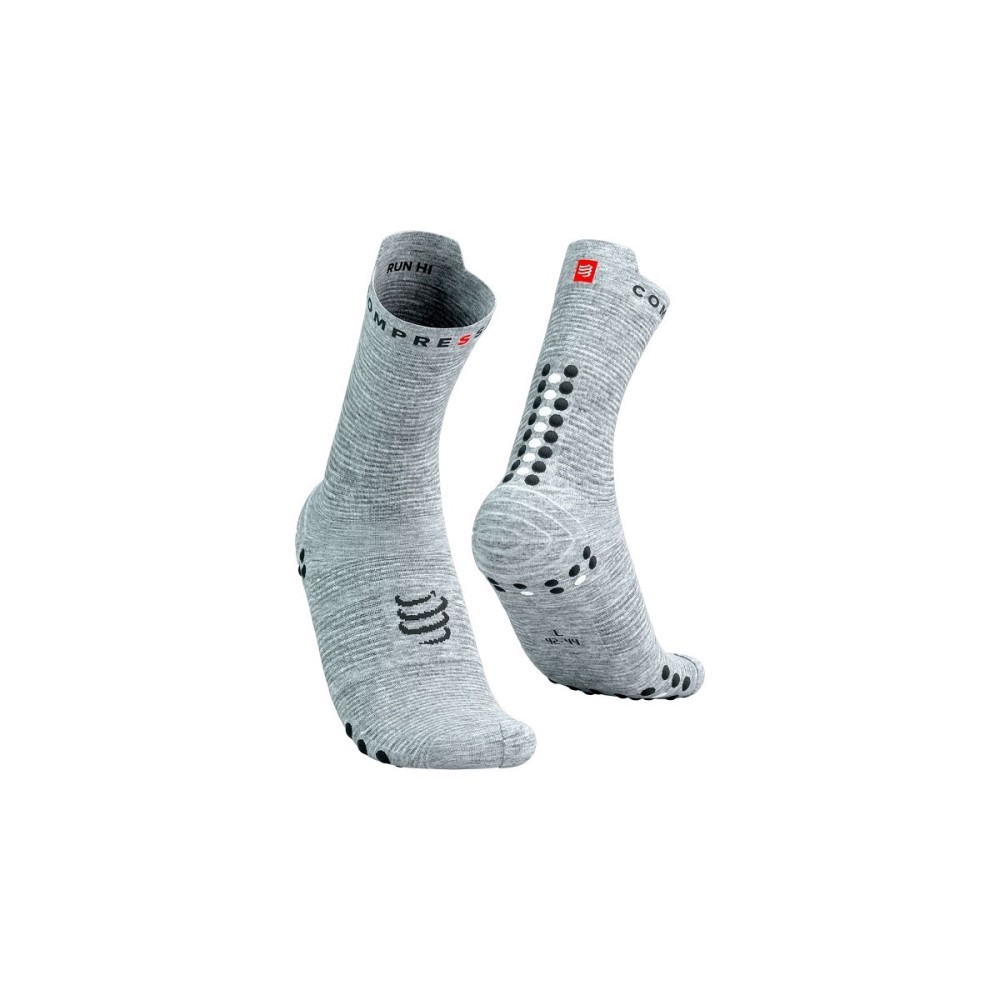 PRO RACING SOCKS V4.0 RUN HIGH GREY MELANGE 39-41