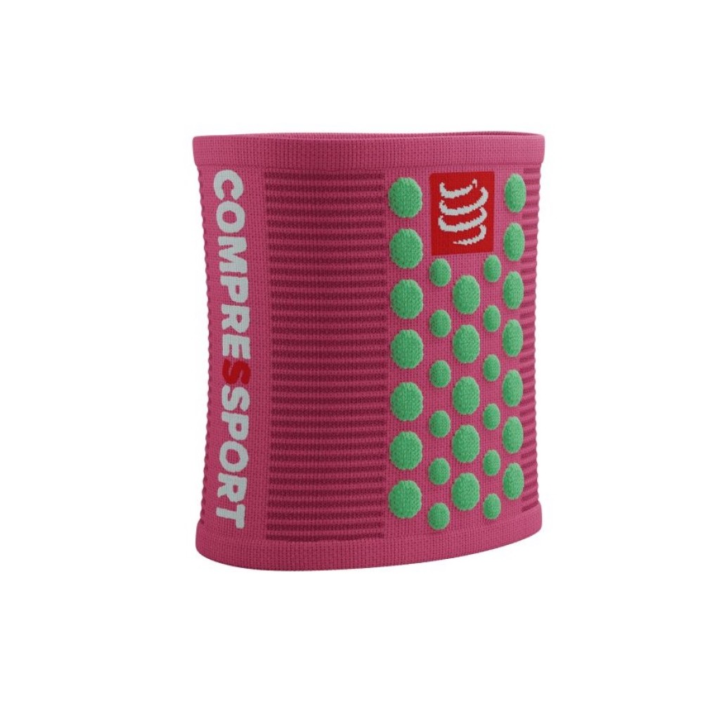 COMPRESSPORT WRIST BAND (HOT PINK / SUMMER GREEN)