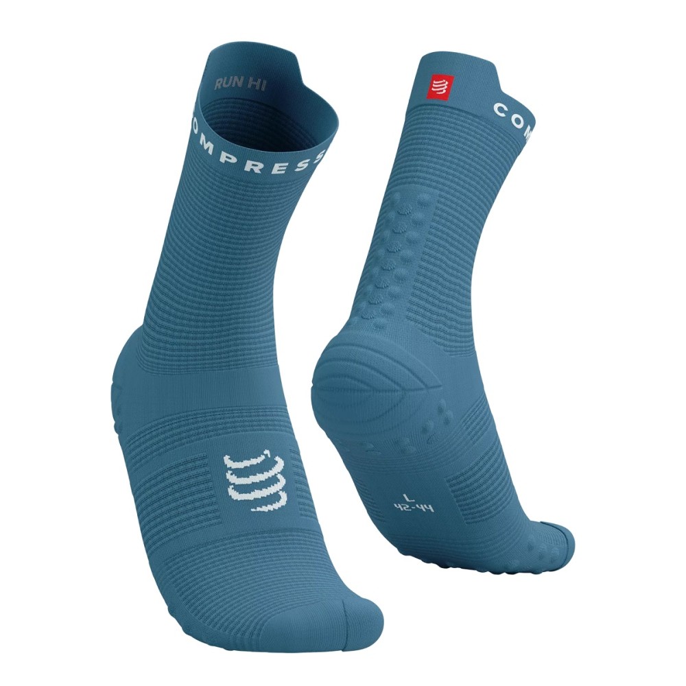 PRO RACING SOCKS V4.0 RUN HIGH - NIAGARA BLUE WHITE 35-38